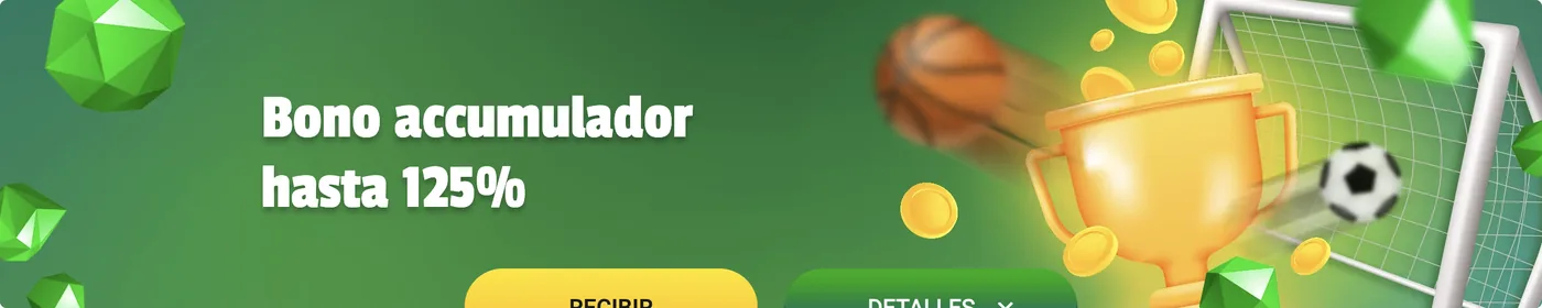 Bono acumulador hasta 125% — banner oficial de Brazino777